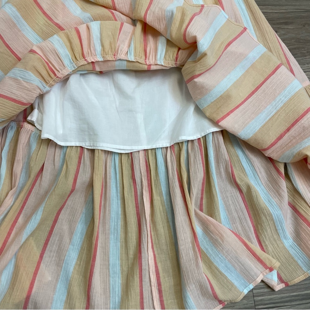 Z Supply Pastel Crinkle Gauze Smocked Upper Midi Maxi Sun Dress - Picture 12 of 14